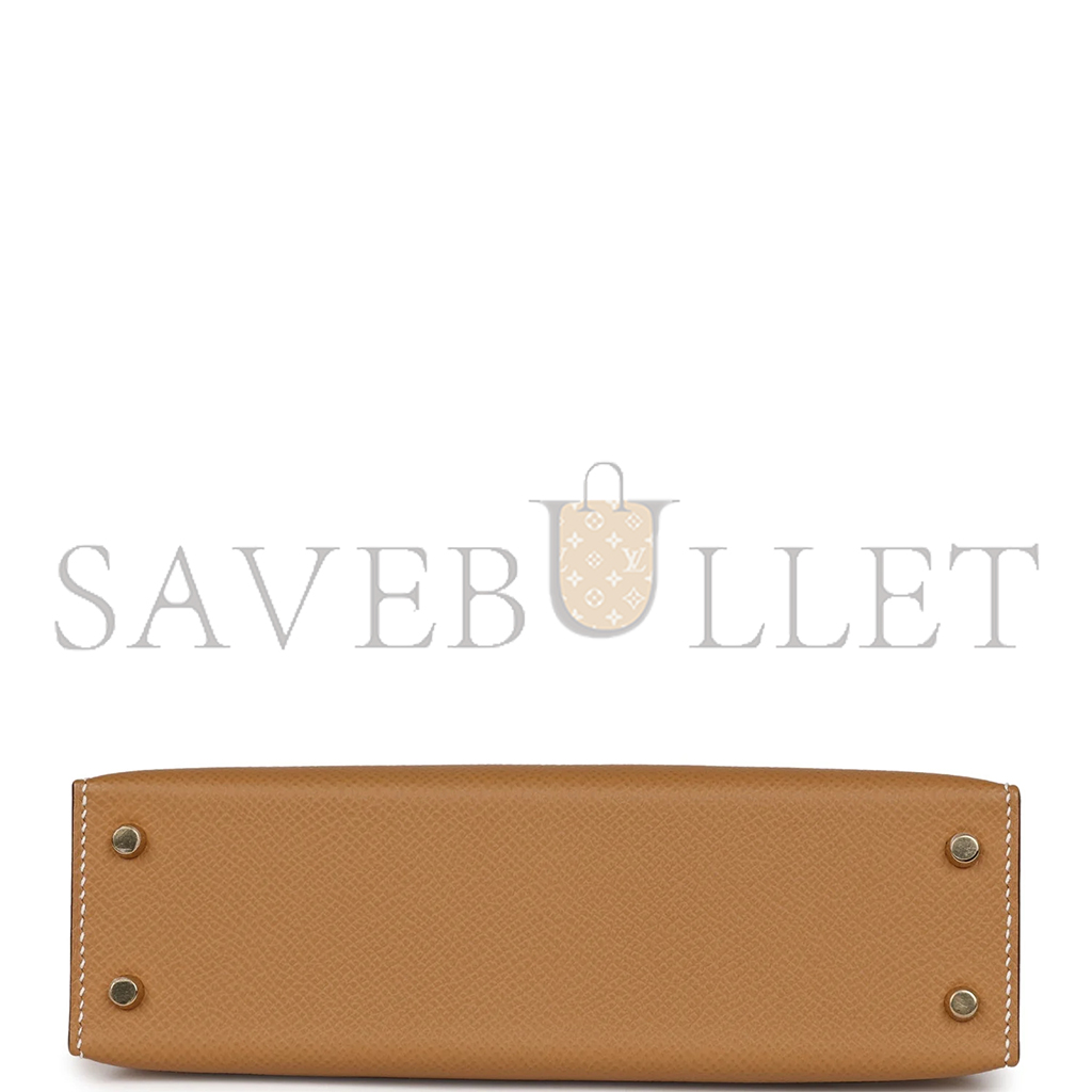 H**mes master mini kelly ii epsom biscuit and craie epsom permabrass (19*12*5.5cm)